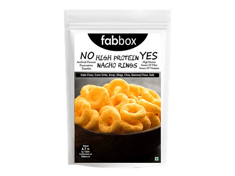 Fabbox High Protein Nacho Rings - Healthy Guilt-Free Snack, High Protein, 71 g