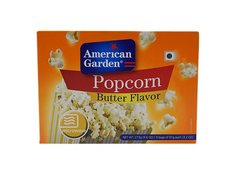 American Garden Microwave Popcorn - Butter, 273 g
