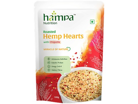 Hampa Nutrition Roasted Hemp Hearts With Chipotle, 100 g