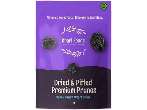 Khari Foods Dried & Pitted Premium Prunes, 200 g