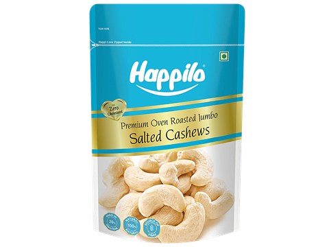 Happilo Premium Oven Roasted & Salted Cashew Nuts, 200 g