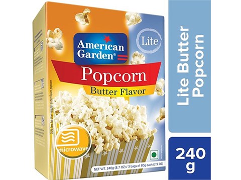 American Garden Popcorn - Lite Butter, 94% Fat Free, 240 g
