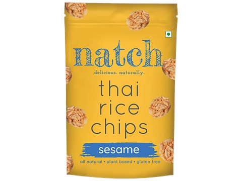 Natch Thai Rice Chips - Sesame, Natural, Plant Based, Gluten Free, 100 g