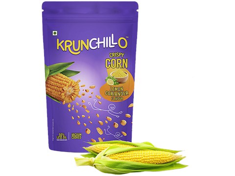 Krunchillo Lemon Coriander Flavour Crispy Corn, 60 g