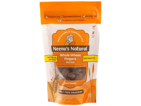 Neenu's Natural  Piri Piri Whole Wheat Fingers, 100 g