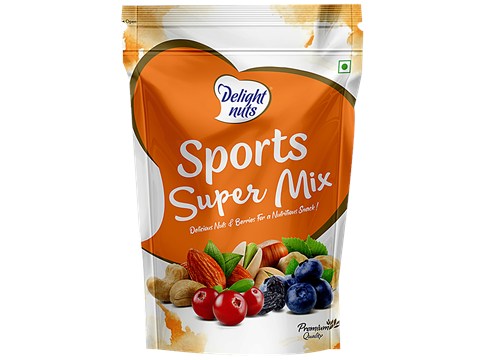 Delight Nuts Sports Super Mix - Nuts & Berries, Premium, Rich In Nutrients, Healthy Snack, 200 g