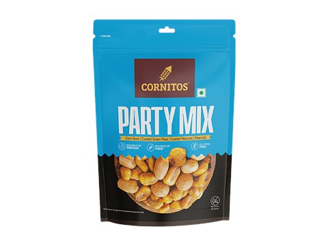 Cornitos Pop N Crunch Party Mix - Salted Peanuts, Corn Nuts & Coated Green Peas, 180 g