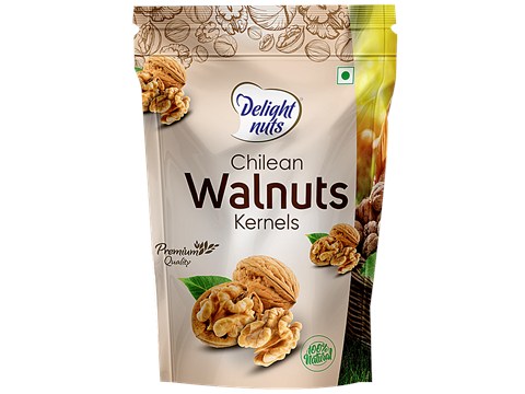 Delight Nuts Chilean Walnuts Kernels - Natural & Premium, Rich In Omega 3, Crunchy, 200 g