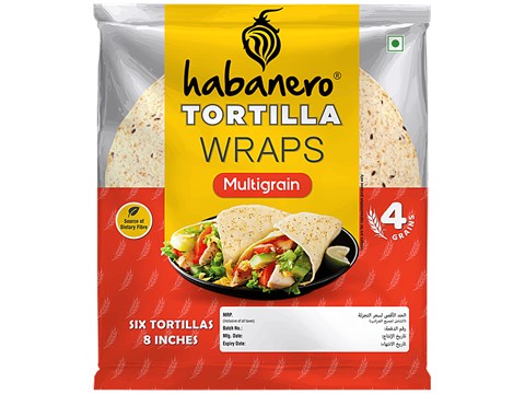 Habanero Multigrain Tortilla Wraps, 6 pcs