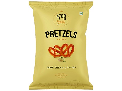 4700BC Sour Cream & Chives Pretzel Knots, 50 g