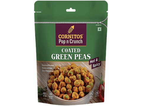 Cornitos Coated Green Peas - Hot & Spicy, 150 g