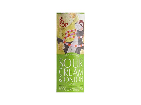 O My Pop Sour Cream & Onion Popcorn, 70 g