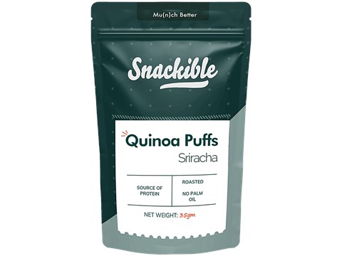 Snackible Sriracha Quinoa Puffs, 35 g