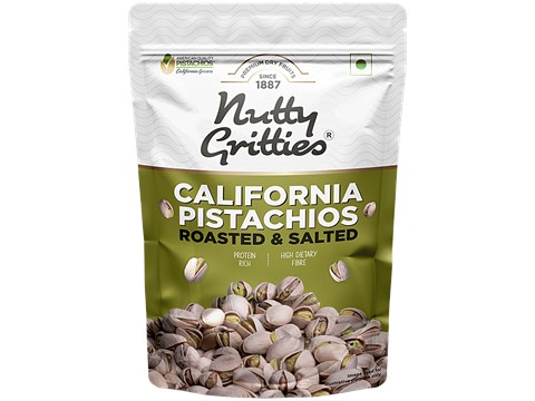 Nutty Gritties California Roasted & Salted Pistachios, 200 g