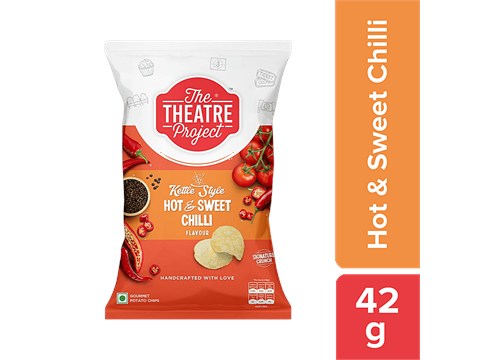 The Theatre Project Kettle Cooked Potato Chips - Hot & Sweet Chilli, 42 g