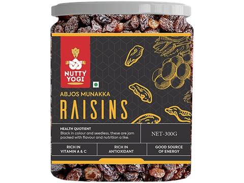 Nutty Yogi Munakka Raisins - Rich In Antioxidants & Vitamins, Slows Premature Ageing, 300 g