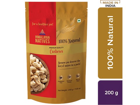 Himalayan Natives Whole Cashews  - 100 % Natural, Premium, 200 g