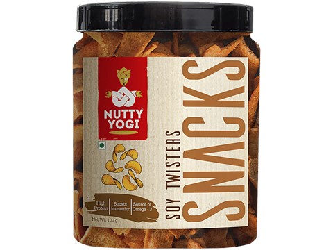 Nutty Yogi Soy Twisters Snacks, 100 g