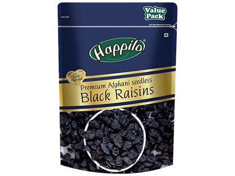 Happilo Premium Afghani Black Raisins - Value Pack, 1 kg