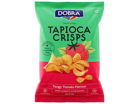 Dobra Tangy Tomato Tapioca Crisps, 60 g