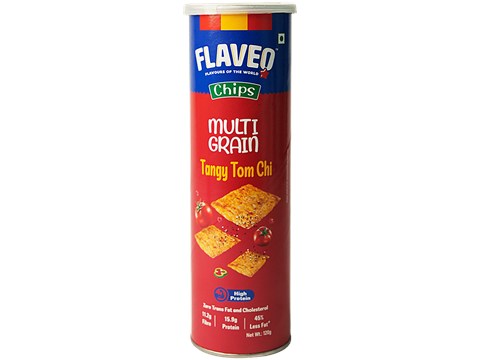Flaveo Tangy Tom Chi Multi Grain Chips, 120 g