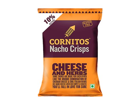 Cornitos Cheese & Herbs Nacho Chips, 61 g