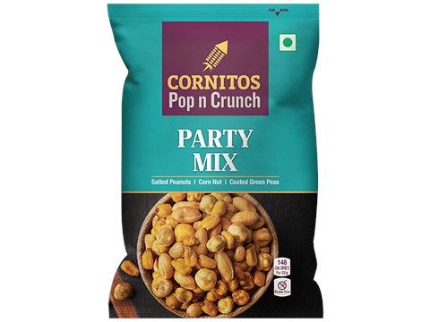 Cornitos Party Mix - Salted Peanuts, Corn Nuts & Coated Green Peas, 26 g