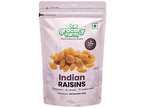 Grocery Farm Indian Raisins - Premium & Hand Picked, Natural, 200 g
