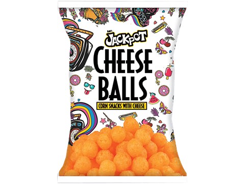 Kab's Jackpot Cheese Balls Corn Snacks, 60 g