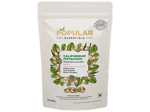 Popular Essentials Californian Pistachios - Roasted & Salted, 250 g
