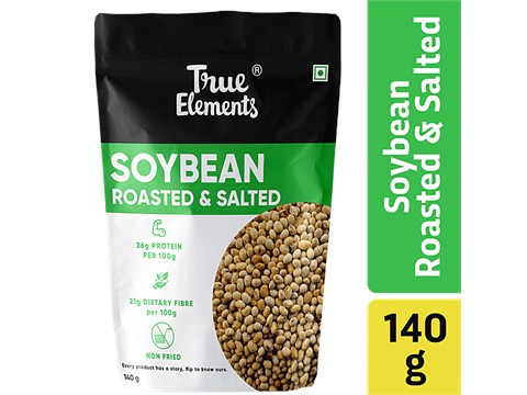 True Elements Soybean Roasted & Salted, 140 g