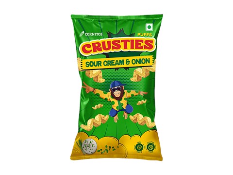 Cornitos Crusties Sour Cream & Onion Puffs, 66 g