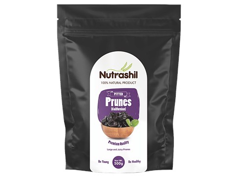 Nutrashil California Prunes - Pitted, High In Dietary Fibre, 500 g