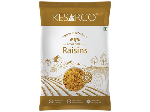 KesarCo Long Green Raisins, 100 g