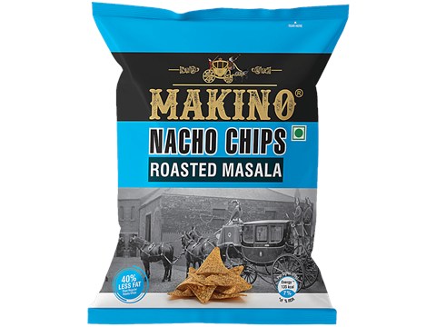 Makino Nacho Chips - Roasted Masala, Lesser Fat, 60 g