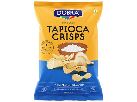 Dobra Plain Salted Tapioca Crisps, 60 g