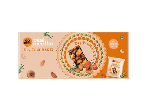 GO DESi Dry Fruit Barfi With Jaggery, 120 g