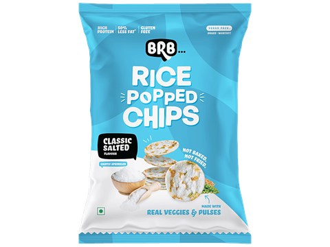 BRB Rice Popped Chips - Classic Salted Flavour, 48 g