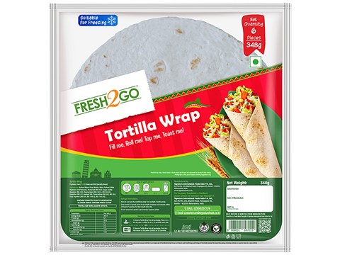 FRESH2GO Plain Tortilla Wrap, 6 pcs