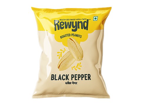 Rewynd Roasted Peanuts - Black Pepper, 140 g