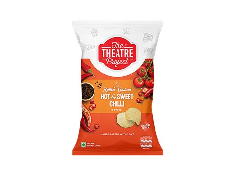 The Theatre Project Kettle Cooked Potato Chips - Hot & Sweet Chilli, 72 g