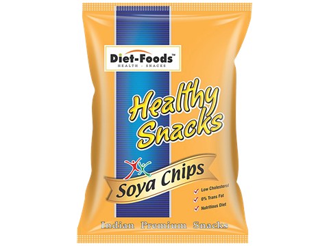 DIET FOODS Soya Chips - Healthy Snacks, Low Cholesterol, High In Protein, No Trans Fat, 150 g