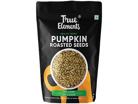 True Elements Roasted Pumpkin Seeds - High In Protein, Ready To Eat Snack, Immunity Booster, 125 g