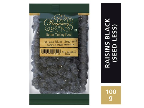 Regency Black Seedless Raisins, 100 g
