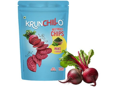 Krunchillo Mint Flavour Beetroot Chips, 50 g