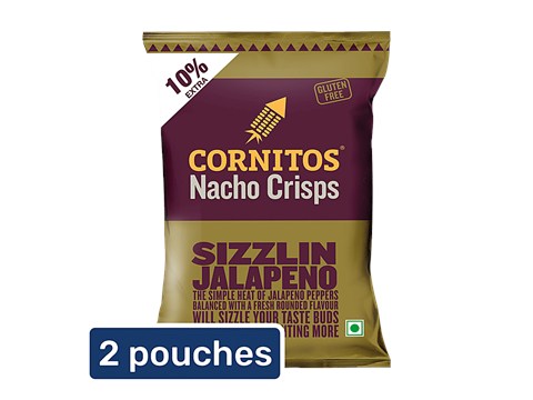 Cornitos Sizzlin Jalapeno Nacho Crisps, 2x61g