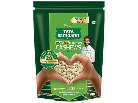 Tata Sampann Premium Cashews, 200 g