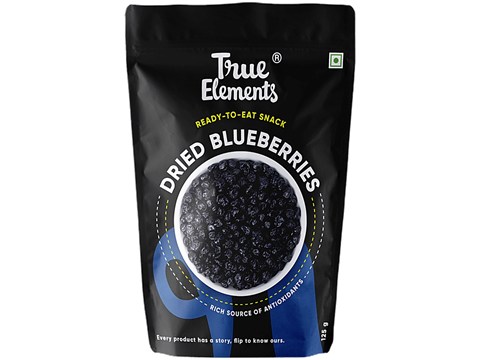 True Elements Dried Blueberries, 125 g