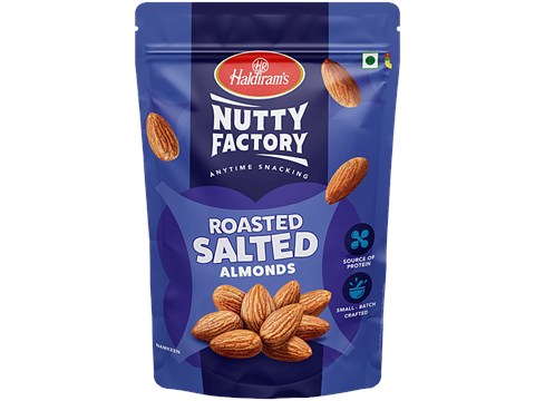 Haldiram's Nutty Factory Roasted Salted Almonds, 200 g
