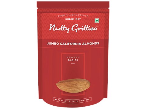 Nutty Gritties Premium Jumbo California Almonds, 500 g
